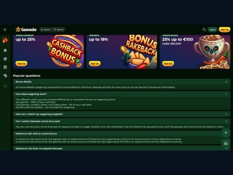 The welcome package at Casinacho Casino Nacho Casino with practical examples for Canada